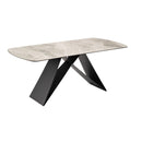 Reva Marble Effect Rectangular Dining Table by Lavishway | Dining Tables-24226