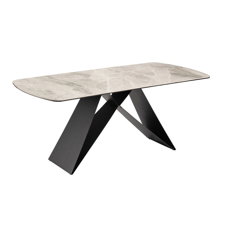 Reva Marble Effect Rectangular Dining Table by Lavishway | Dining Tables-24226