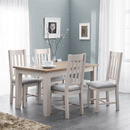 Richmond Oak Grey Finish Wooden Dining Chair by Lavishway | Dining Chairs-61063
