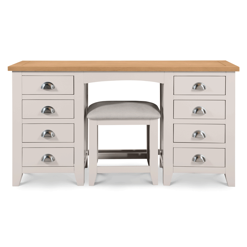 Richmond Oak Dressing Table Stool by Lavishway | Dressing Table Stools-61057