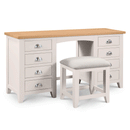 Richmond Oak Dressing Table Stool by Lavishway | Dressing Table Stools-61054