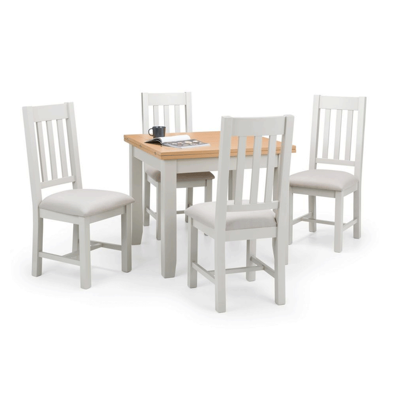 Richmond Oak Flip Top Dining Table In Grey by Lavishway | Dining Tables-61049