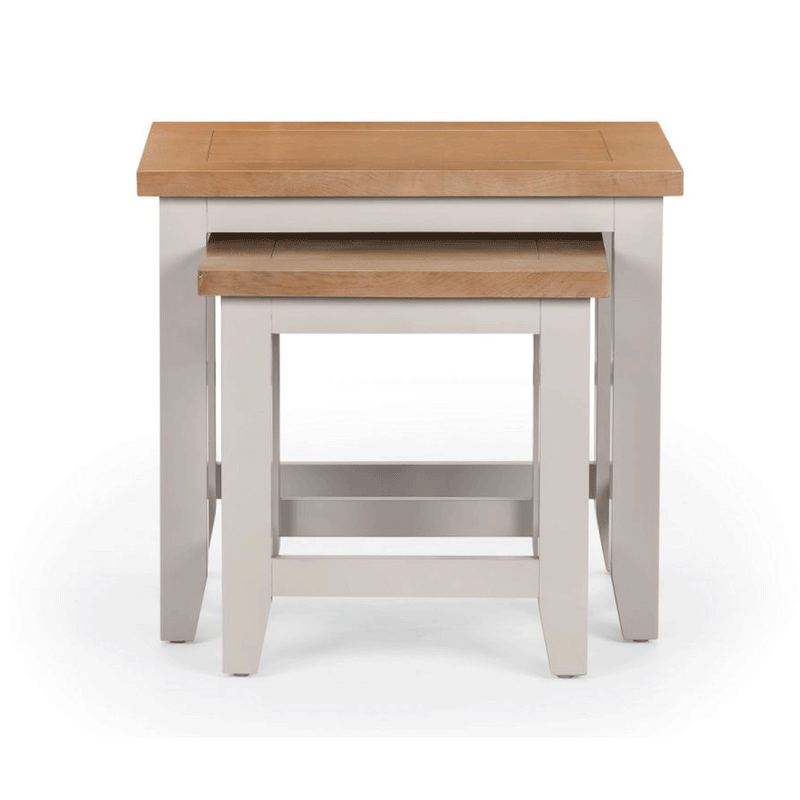 Richmond Oak Finish Top Nest Of 2 Tables by Lavishway | Nest of Tables-61033
