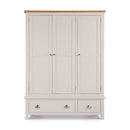 Richmond Oak 3 Doors & 2 Drawers Wardrobe by Lavishway | Wardrobe-61067