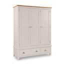 Richmond Oak 3 Doors & 2 Drawers Wardrobe by Lavishway | Wardrobe-61066