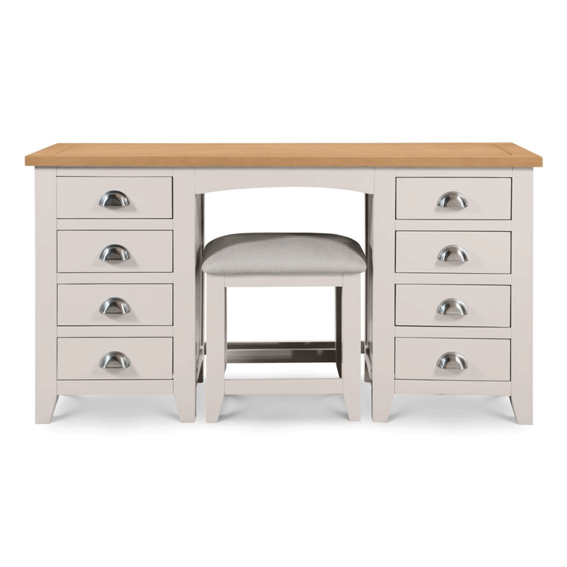 Richmond Oak 8 Drawers Dressing Table by Lavishway | Dressing Tables-60985