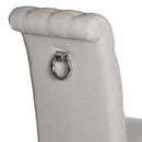 Ring Pull Roll-Top Comfy Fabric Dining Chair by Lavishway | Dining Chairs-51252