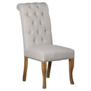 Ring Pull Roll-Top Comfy Fabric Dining Chair by Lavishway | Dining Chairs-51250