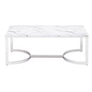 Ritz Marble Glass Top Coffee Table by Lavishway | Coffee Tables-24203
