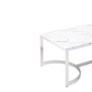 Ritz Marble Glass Top Coffee Table by Lavishway | Coffee Tables-24204