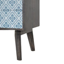 Riva Blue Lucy Locket Printed Media Unit by Lavishway | TV Units Cabinets-57626