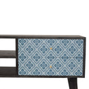 Riva Blue Lucy Locket Printed Media Unit by Lavishway | TV Units Cabinets-57624
