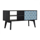 Riva Blue Lucy Locket Printed Media Unit by Lavishway | TV Units Cabinets-57621