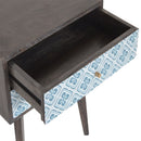 Riva Lucy Locket Printed Bedside Table by Lavishway | Bedside Tables-51765