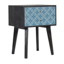 Riva Lucy Locket Printed Bedside Table by Lavishway | Bedside Tables-51763