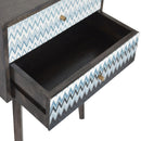 Riva Mirabelle Printed Bedside Table by Lavishway | Bedside Tables-57606