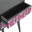 Riva Pink Helsinki Printed Bedside Table by Lavishway | Bedside Tables-57654