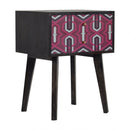 Riva Pink Helsinki Printed Bedside Table by Lavishway | Bedside Tables-57652