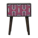 Riva Pink Helsinki Printed Bedside Table by Lavishway | Bedside Tables-57653