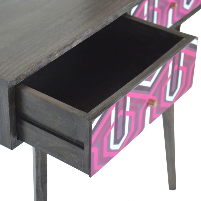 Riva Pink Helsinki Printed Console Table by Lavishway | Hallway Console Table-57638