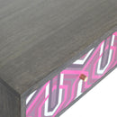 Riva Pink Helsinki Printed Console Table by Lavishway | Hallway Console Table-57641