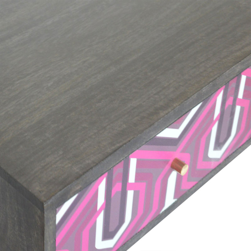 Riva Pink Helsinki Printed Console Table by Lavishway | Hallway Console Table-57641