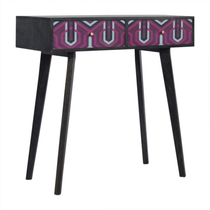 Riva Pink Helsinki Printed Console Table by Lavishway | Hallway Console Table-57636