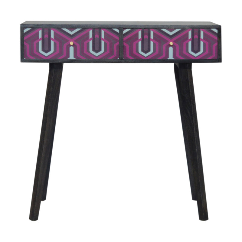 Riva Pink Helsinki Printed Console Table by Lavishway | Hallway Console Table-57637