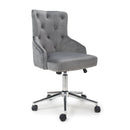 Rocco Brushed Velvet Grey Office Chair by Lavishway | Velvet Chairs-37537