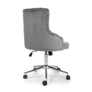 Rocco Brushed Velvet Grey Office Chair by Lavishway | Velvet Chairs-37539