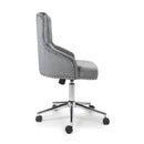 Rocco Brushed Velvet Grey Office Chair by Lavishway | Velvet Chairs-37540