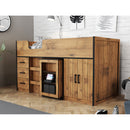 Rocco Oak Finish Storage Vintage Bunk Bed by Lavishway | Wooden Beds-28398