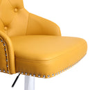 Rocco Yellow Leather Effect Bar Stool by Lavishway | Bar Stools-27380