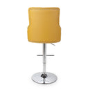 Rocco Yellow Leather Effect Bar Stool by Lavishway | Bar Stools-27379