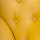 Rocco Yellow Leather Effect Bar Stool by Lavishway | Bar Stools-27382