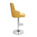 Rocco Yellow Leather Effect Bar Stool by Lavishway | Bar Stools-27377