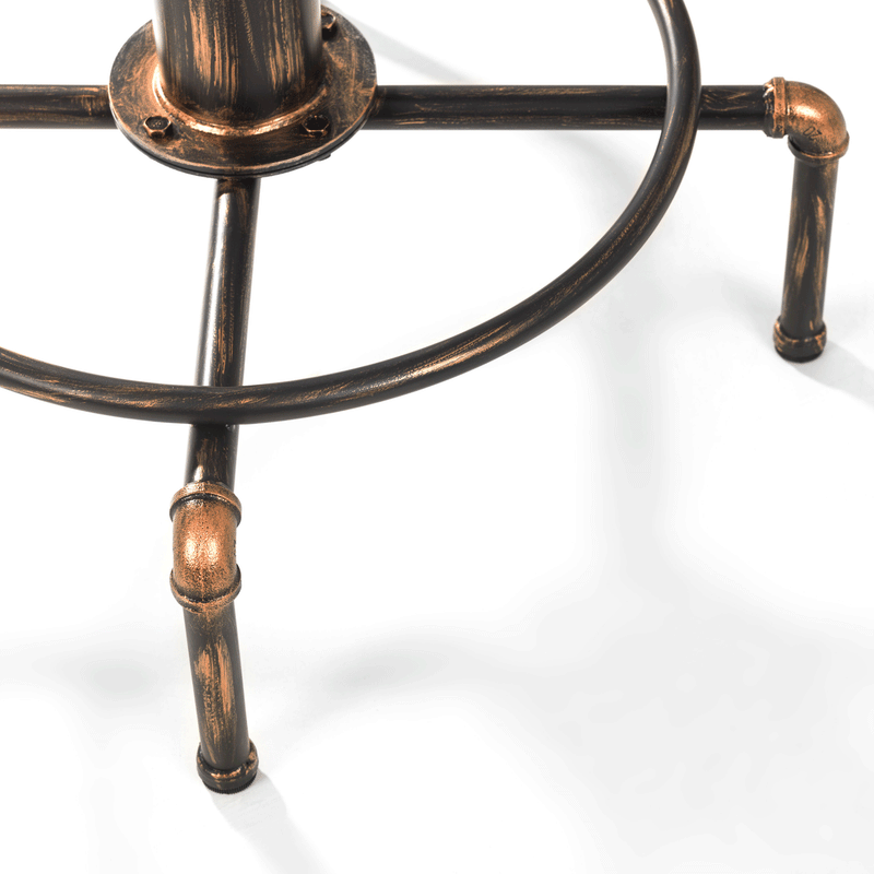 Rockport Elm Wood Top Pipe Work Bar Table by Lavishway | Bar Tables-60957