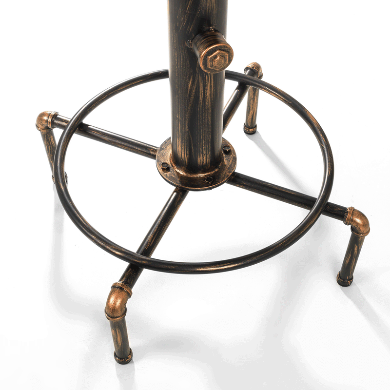 Rockport Elm Wood Top Pipe Work Bar Table by Lavishway | Bar Tables-60956