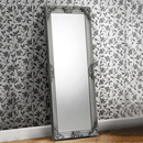 Rococo Pewter Finish Decorative Floor Mirror by Lavishway | Wall Mirrors-60929