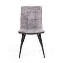 Rodeo Suede Effect Dining Chair Set of 2 by Lavishway | Dining Chairs-27207