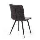 Rodeo Suede Effect Dining Chair Set of 2 by Lavishway | Dining Chairs-27210