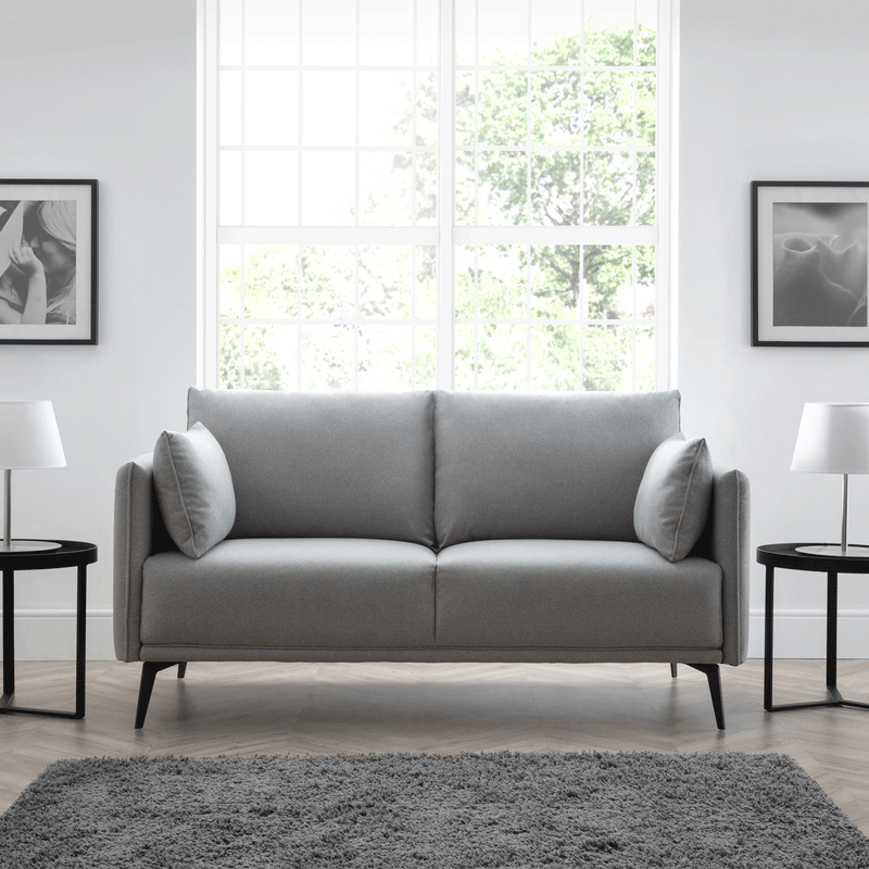 Rohe Platinum Fabric 2 Seater Sofa by Lavishway | Fabric Sofas-60921