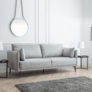 Rohe Platinum Fabric 3 Seater Sofa by Lavishway | Fabric Sofas-60909