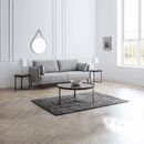 Rohe Platinum Fabric 3 Seater Sofa by Lavishway | Fabric Sofas-60912