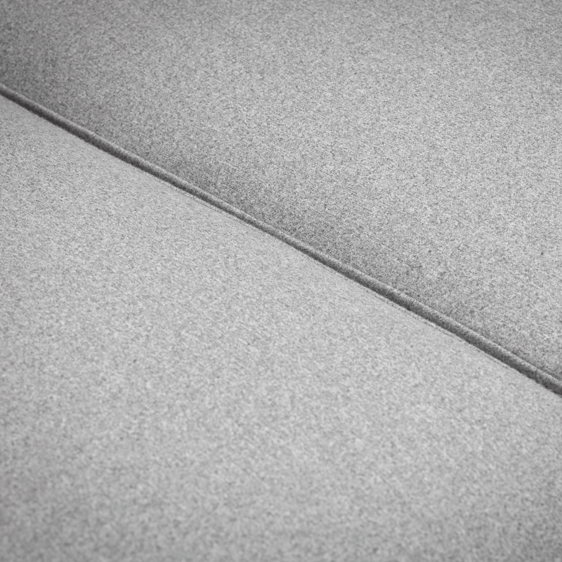 Rohe Retro Design Platinum Fabric Armchair by Lavishway | Fabric Sofas-60905