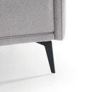 Rohe Retro Design Platinum Fabric Armchair by Lavishway | Fabric Sofas-60907