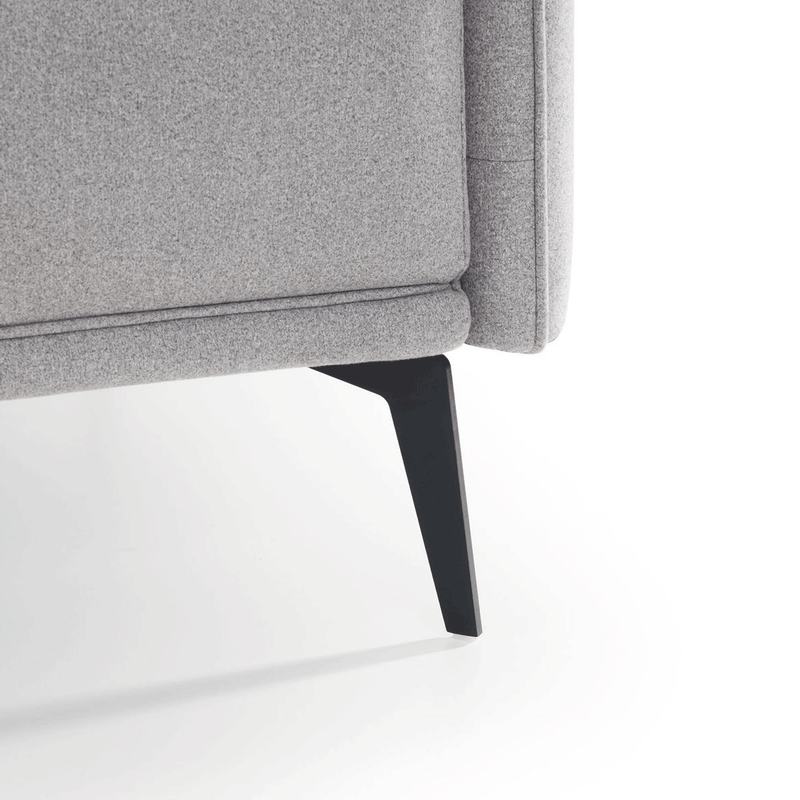 Rohe Retro Design Platinum Fabric Armchair by Lavishway | Fabric Sofas-60907