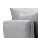 Rohe Retro Design Platinum Fabric Armchair by Lavishway | Fabric Sofas-60906