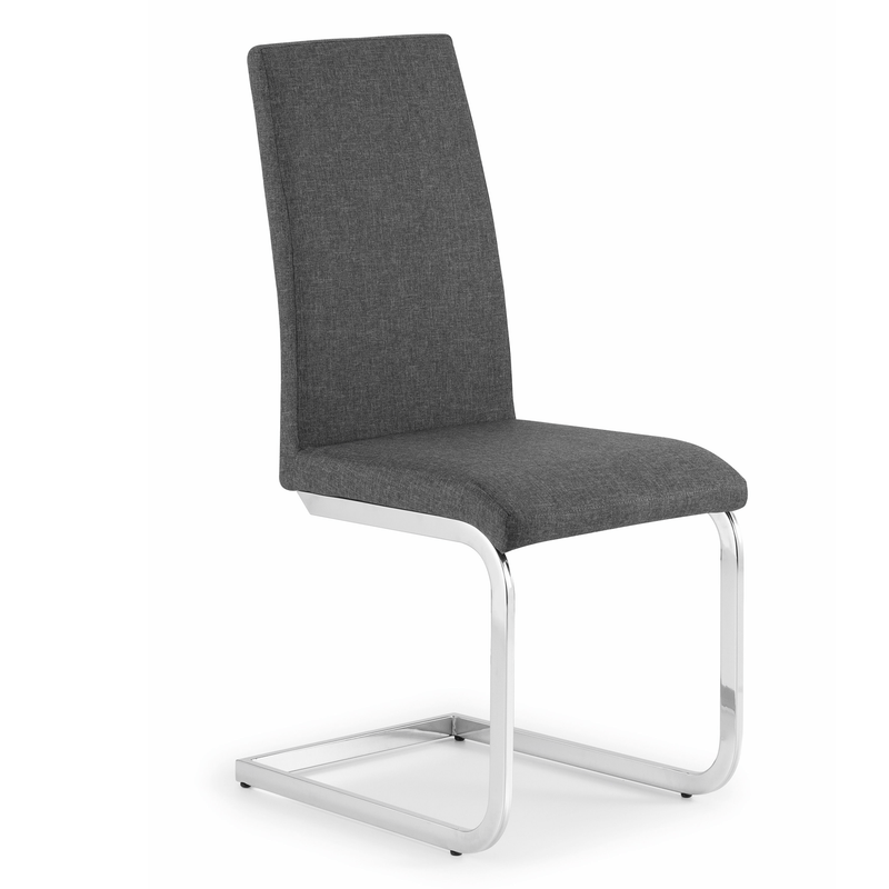Modern Roma Fabric & Chrome Base Dining Chair by Lavishway | Dining Chairs-60873