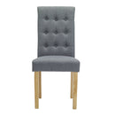 Modern Roma Fabric Dining Chair Set of 2 by Lavishway | Dining Chairs-35231